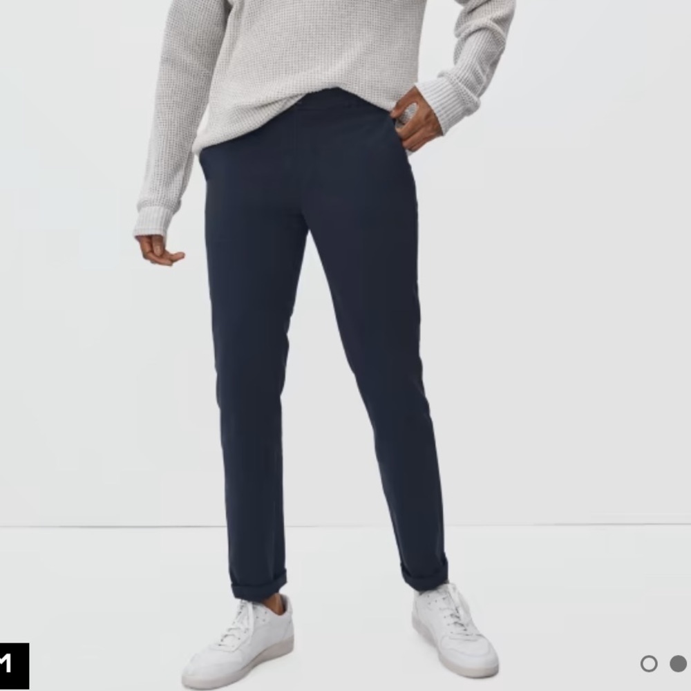 Everlane Pants Performance Chino Slim Fit 4-Way Stretch Business Causal Trousers